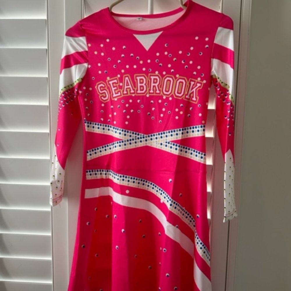 NEW - Girls Addison One Piece Dress Cheerleader Costume For Halloween  Size M